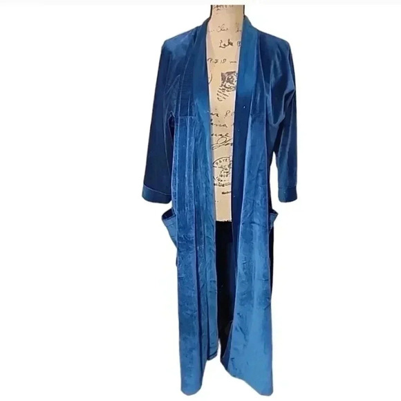 CHRISTIAN Dior Vintage Blue Robe - Picture 5 of 10